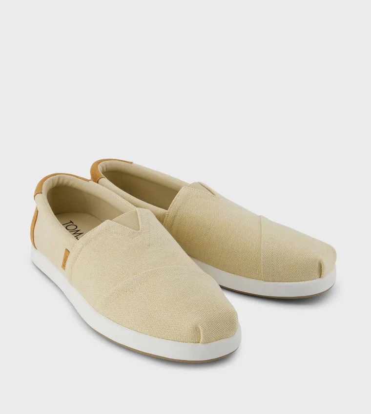 TOMS  Alp FWD Almond Herringbone Canvas for Men | Best Price UAE